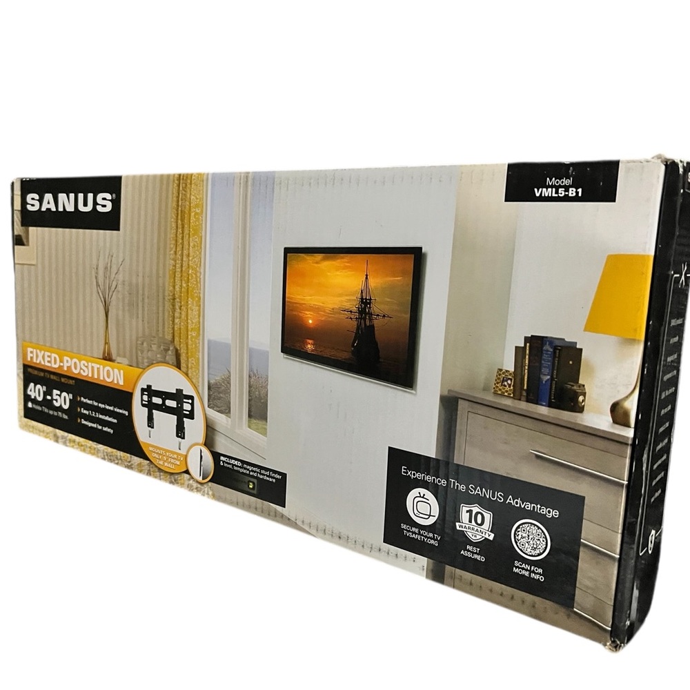 Sanuk Fixed-Position TV Wall Mount Black